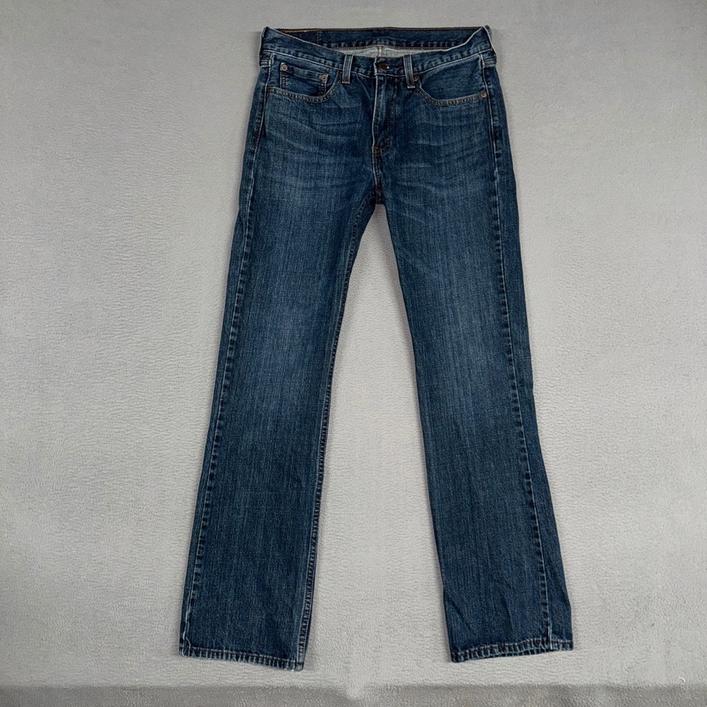 Levis Jeans Mens 31x34 (Fits 32x32) Blue 527 Slim Bootcut Dark Wash Denim Cowboy